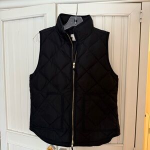 J. Crew black quilted vest